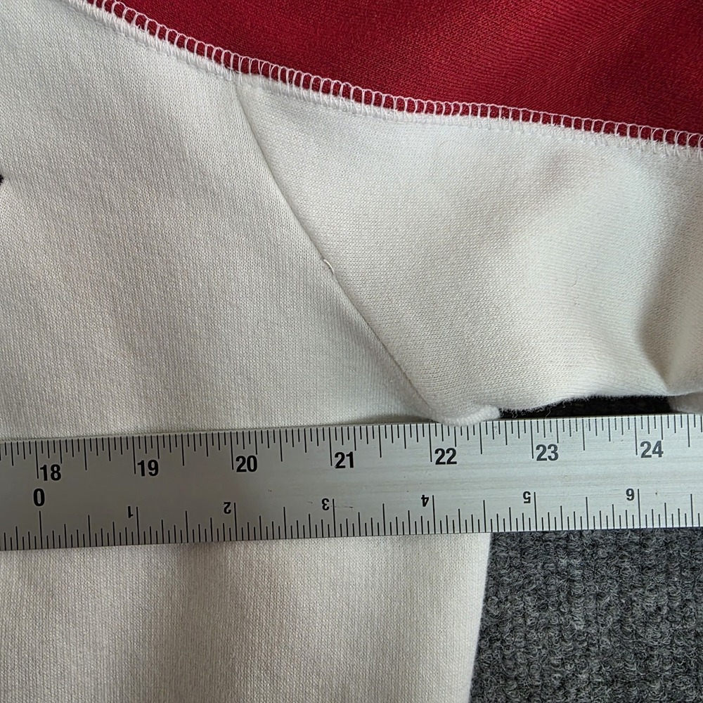 Jordan Mens L White Red Hooded Varsity Snap Jacket Hoodie Jumpman Chicago Bulls - Picture 4 of 10